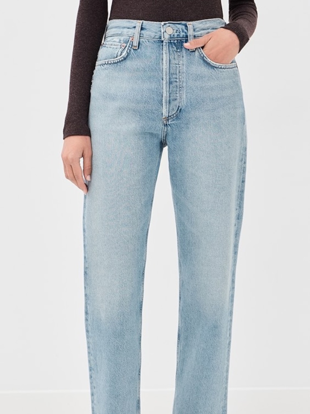 AGolde 90's Pinch Waist Jeans (Focus light blue)